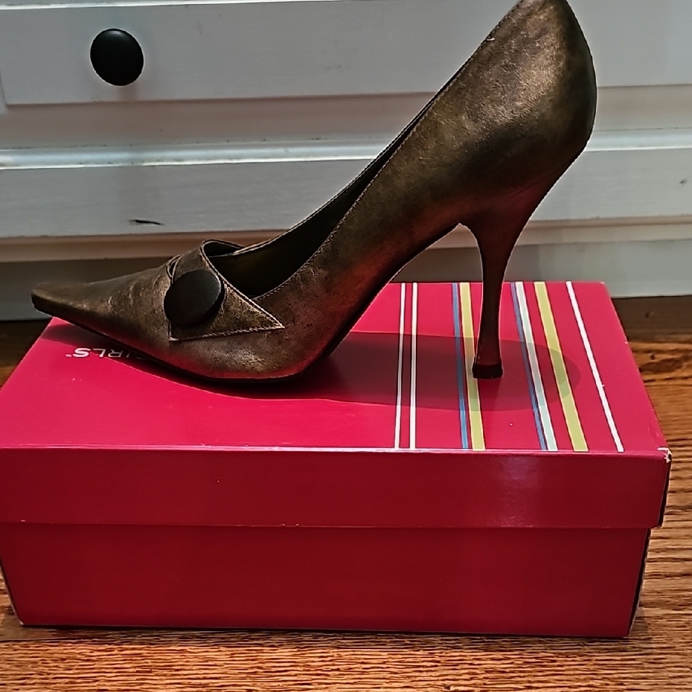 Elegant Bronze Stiletto Heels